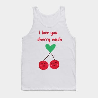 I Love You Cherry Much Valentine Tank Top